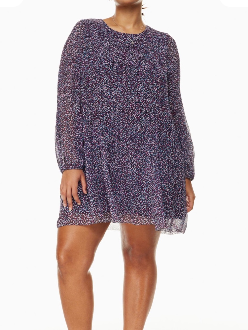 Aritzia Wilfred Daydreamer Pleated Mini Dress (Size Medium)